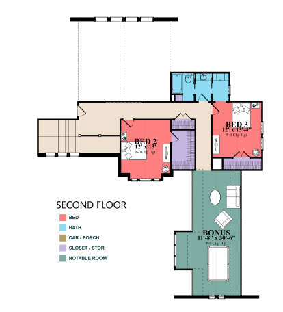 Second Floor for House Plan #1070-00328