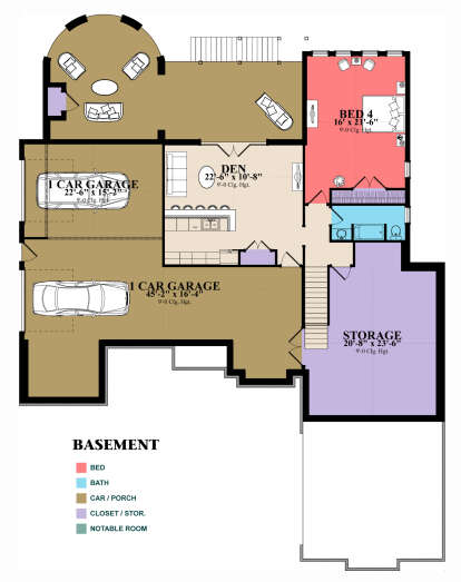 Basement for House Plan #1070-00328