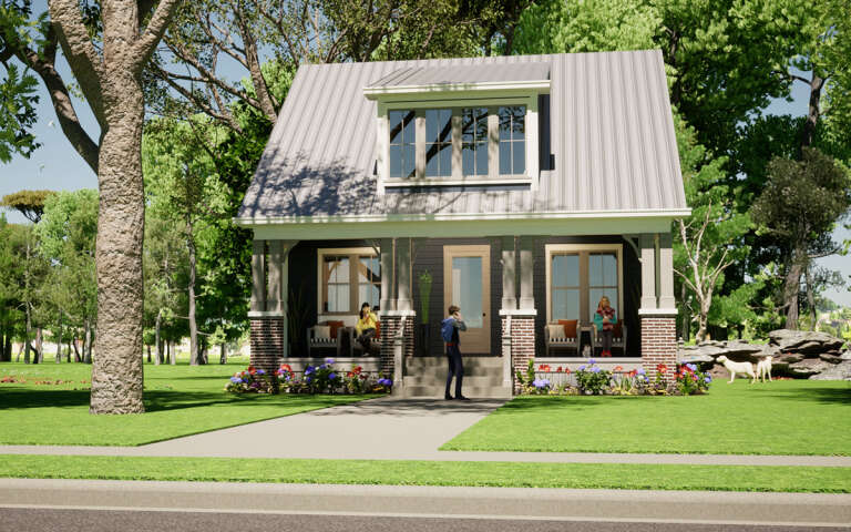 House Plan House Plan #31681 Angled Front Elevation