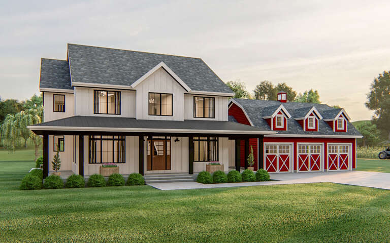 House Plan House Plan #31684 Angled Front Elevation