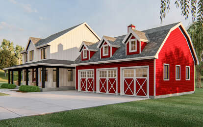 Modern Farmhouse House Plan #963-01030 Elevation Photo