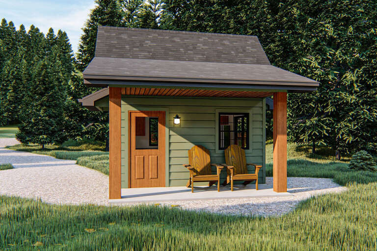 House Plan House Plan #31687 Angled Front Elevation
