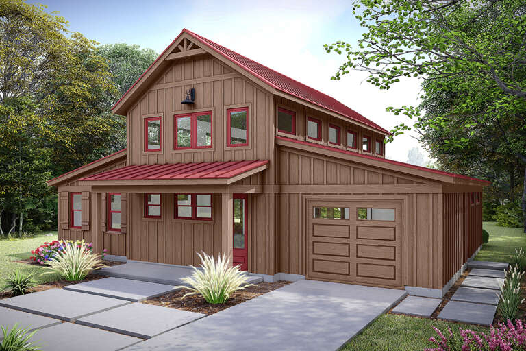 House Plan House Plan #31688 Angled Front Elevation