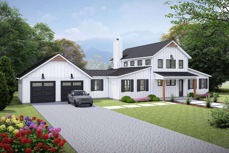 House Plan House Plan #31689 Angled Front Elevation