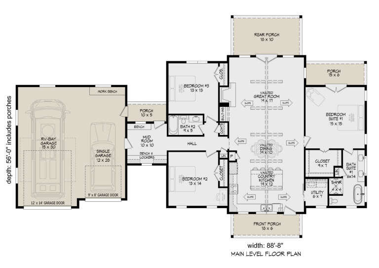 House Plan House Plan #31690 Drawing 1