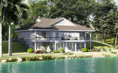 Coastal House Plan #940-01162 Elevation Photo
