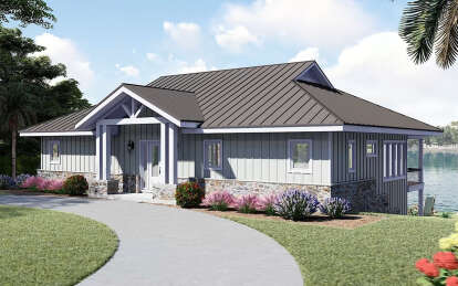 Coastal House Plan #940-01162 Elevation Photo