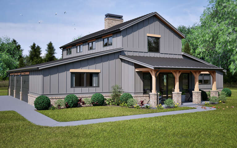 House Plan House Plan #31692 Angled Front Elevation