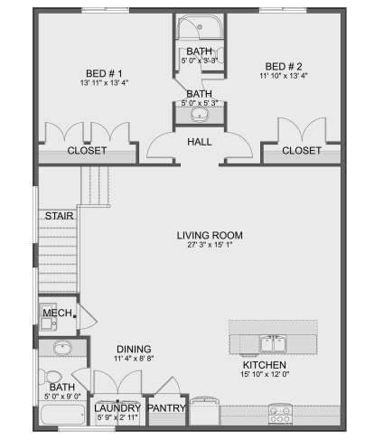Second Floor for House Plan #2802-00314