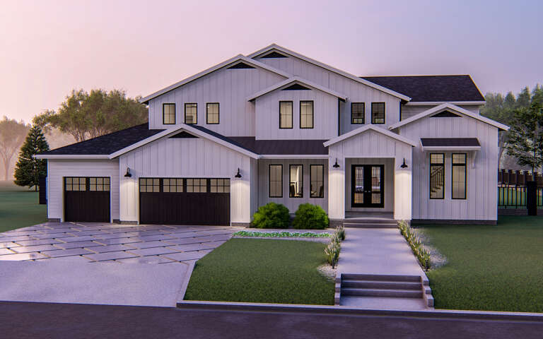 House Plan House Plan #31696 Angled Front Elevation