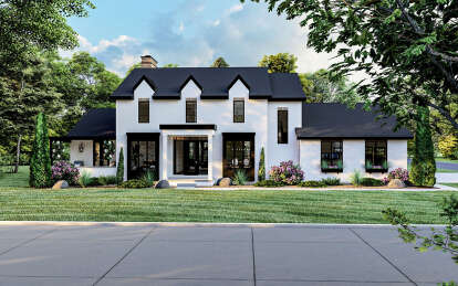 Modern Transitional House Plan #963-01037 Elevation Photo