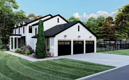 Modern Transitional House Plan #963-01037 Elevation Photo