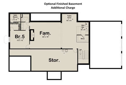 Basement for House Plan #963-01037