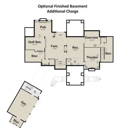 Basement for House Plan #963-01038