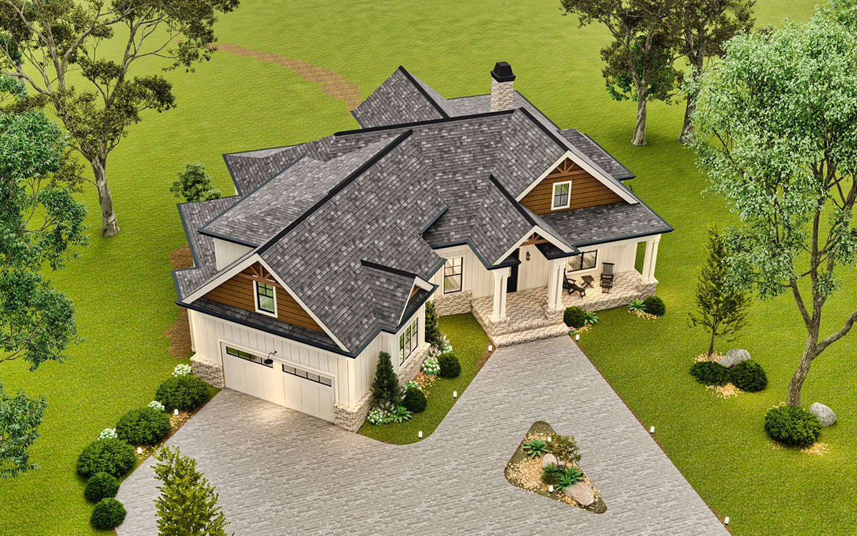 Craftsman Plan - 2,341 Square Feet, 3 Bedrooms, 2.5 Bathrooms | Floor Plan  #4195-00078 | America's Best House Plans, image size:1200x750