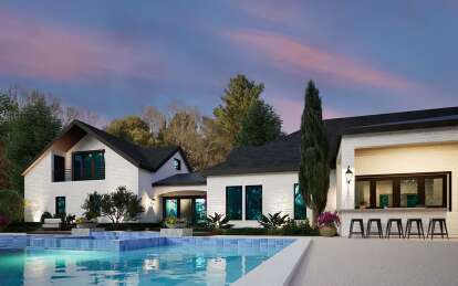 Contemporary House Plan #5445-00539 Elevation Photo