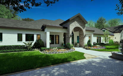 Contemporary House Plan #5445-00539 Elevation Photo