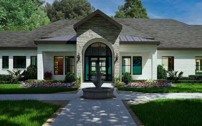 Contemporary House Plan #5445-00539 Elevation Photo