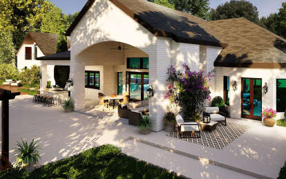 Contemporary House Plan #5445-00539 Elevation Photo