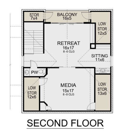 Second Floor for House Plan #5445-00539