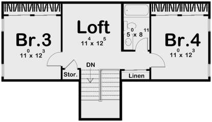 Second Floor for House Plan #963-01039