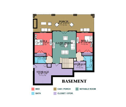 Basement for House Plan #1070-00337