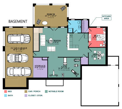 Basement for House Plan #1070-00339