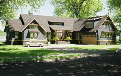 Craftsman House Plan #1070-00340 Elevation Photo