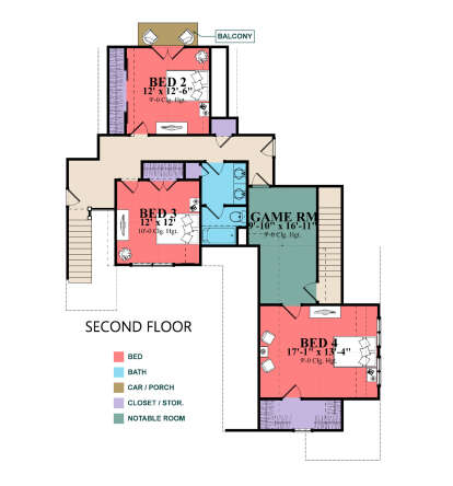 Second Floor for House Plan #1070-00341