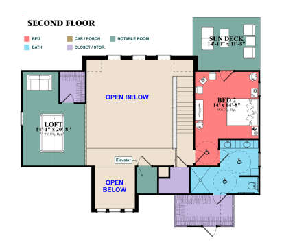 Second Floor for House Plan #1070-00342
