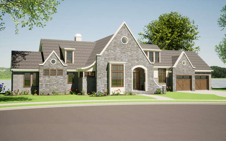 House Plan House Plan #31718 Angled Front Elevation