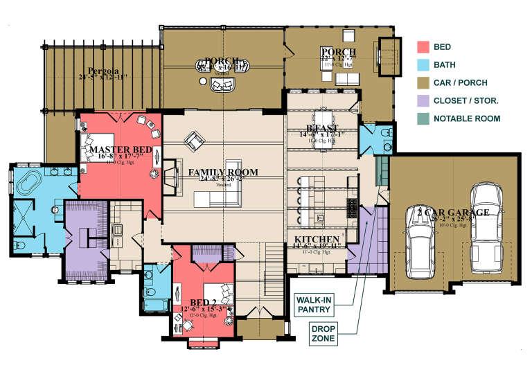 House Plan House Plan #31718 Drawing 1