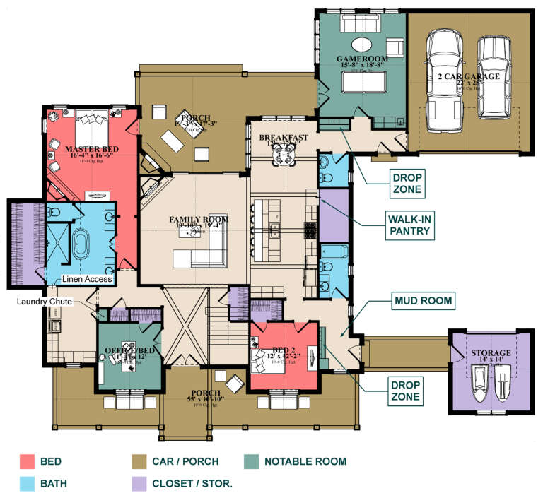 House Plan House Plan #31719 Drawing 1