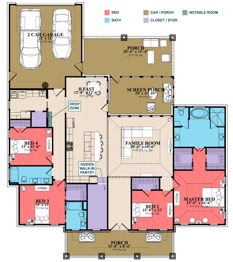 House Plan House Plan #31727 Drawing 1