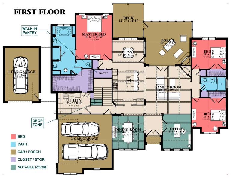 House Plan House Plan #31728 Drawing 1