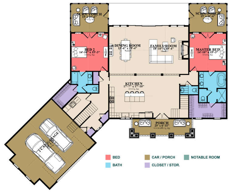 House Plan House Plan #31729 Drawing 1