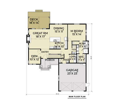Main Floor  for House Plan #2464-00155