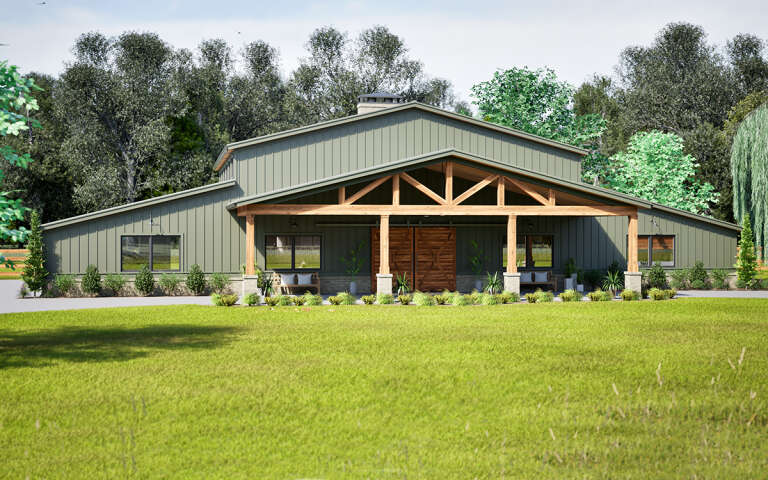 House Plan House Plan #31734 Angled Front Elevation