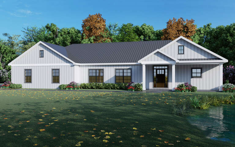 House Plan House Plan #31735 Angled Front Elevation