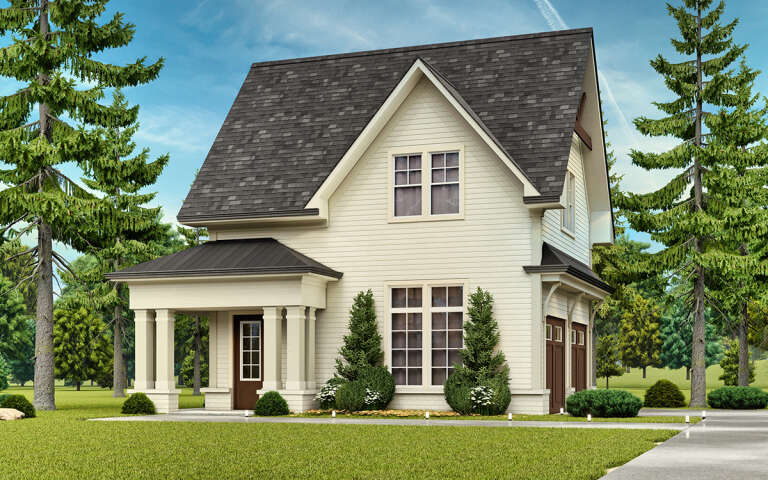 House Plan House Plan #31736 Angled Front Elevation