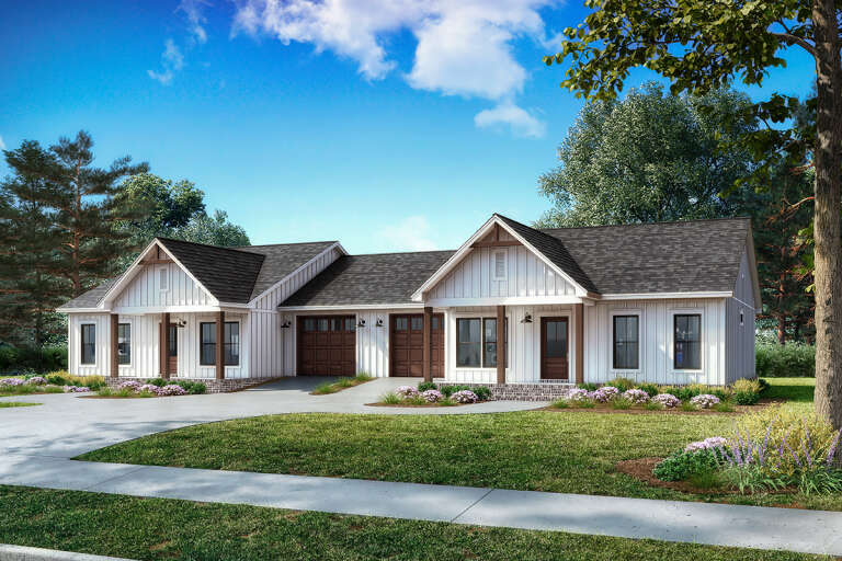 House Plan House Plan #31737 Angled Front Elevation