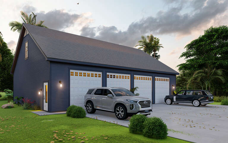 House Plan House Plan #31738 Angled Front Elevation