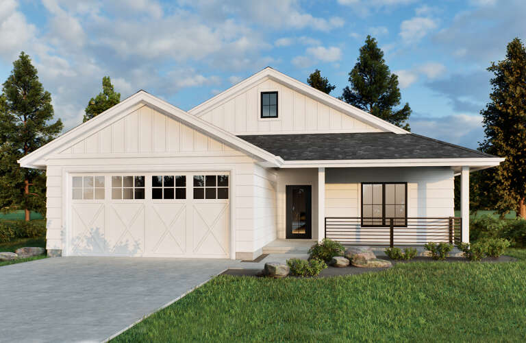 House Plan House Plan #31747 Angled Front Elevation