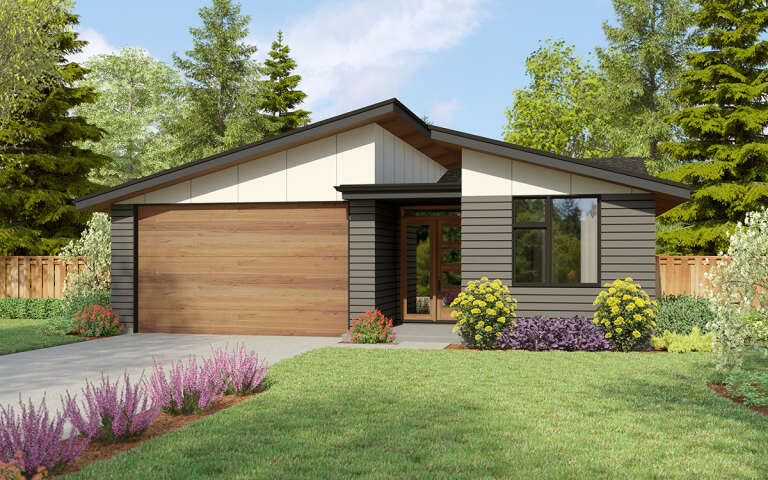 House Plan House Plan #31750 Angled Front Elevation