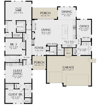 Main Floor  for House Plan #2559-01053