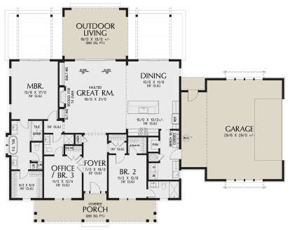 Main Floor  for House Plan #2559-01054