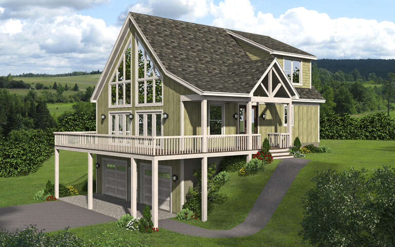House Plan House Plan #31761 Angled Front Elevation