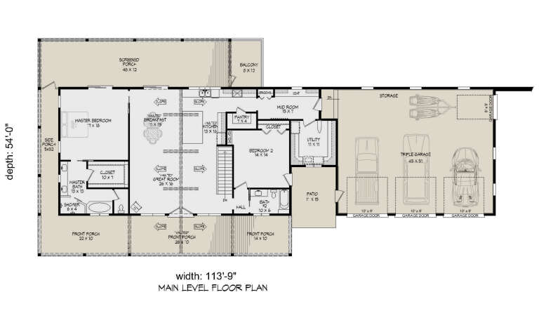 House Plan House Plan #31762 Drawing 1