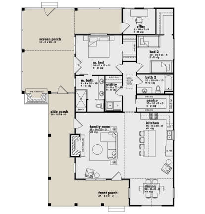 Main Floor  for House Plan #7174-00029