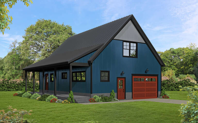 House Plan House Plan #31767 Angled Front Elevation